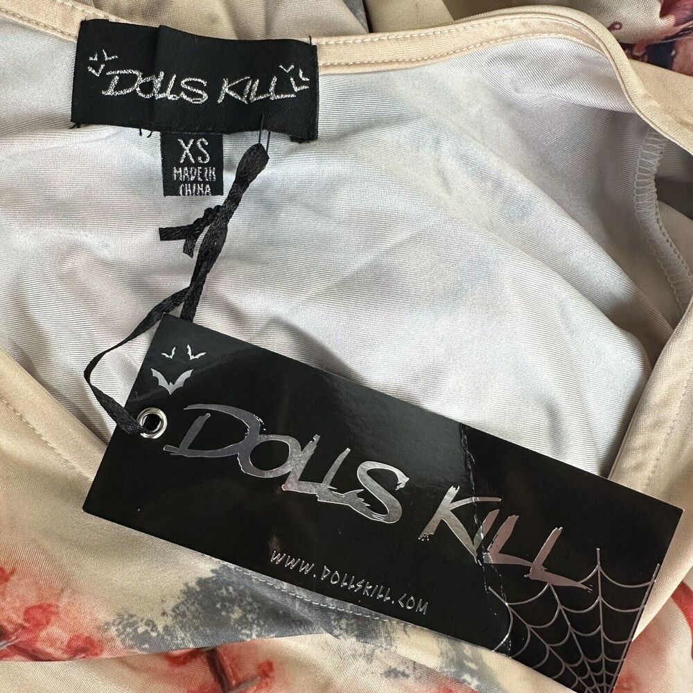 Dolls Kill Creepy Schoolgirl Bloody Scar Nude Zombie Horror Dress Size XS - Picture 6 of 9